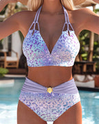 Olivia | Women's Leopard Print Bikini Two-Piece Set, Flattering Summer Swimwear for Holidays and Beach Days, Flattering Summer Swimwear for Holidays and Beach Days - image 1