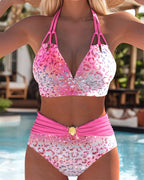 Olivia | Women's Leopard Print Bikini Two-Piece Set, Flattering Summer Swimwear for Holidays and Beach Days, Flattering Summer Swimwear for Holidays and Beach Days - image 4