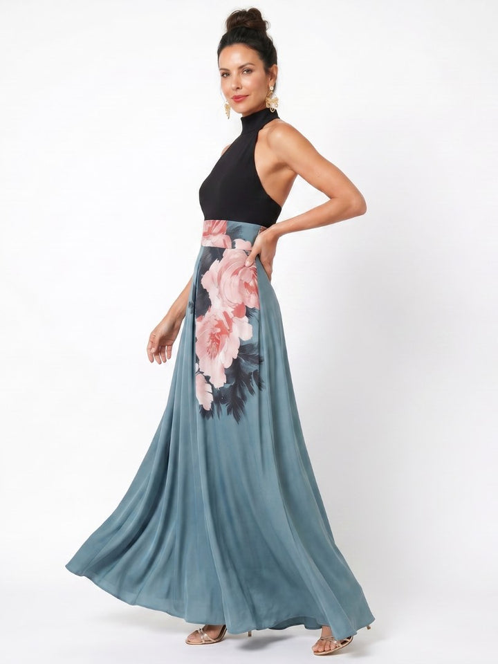 Olympas | Women's Halter Floral Maxi Dress - image 2