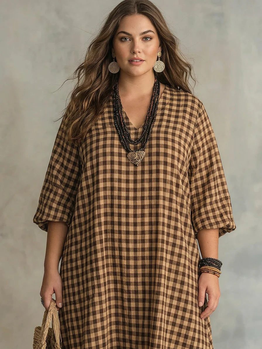Mila | Check Maxi Dress