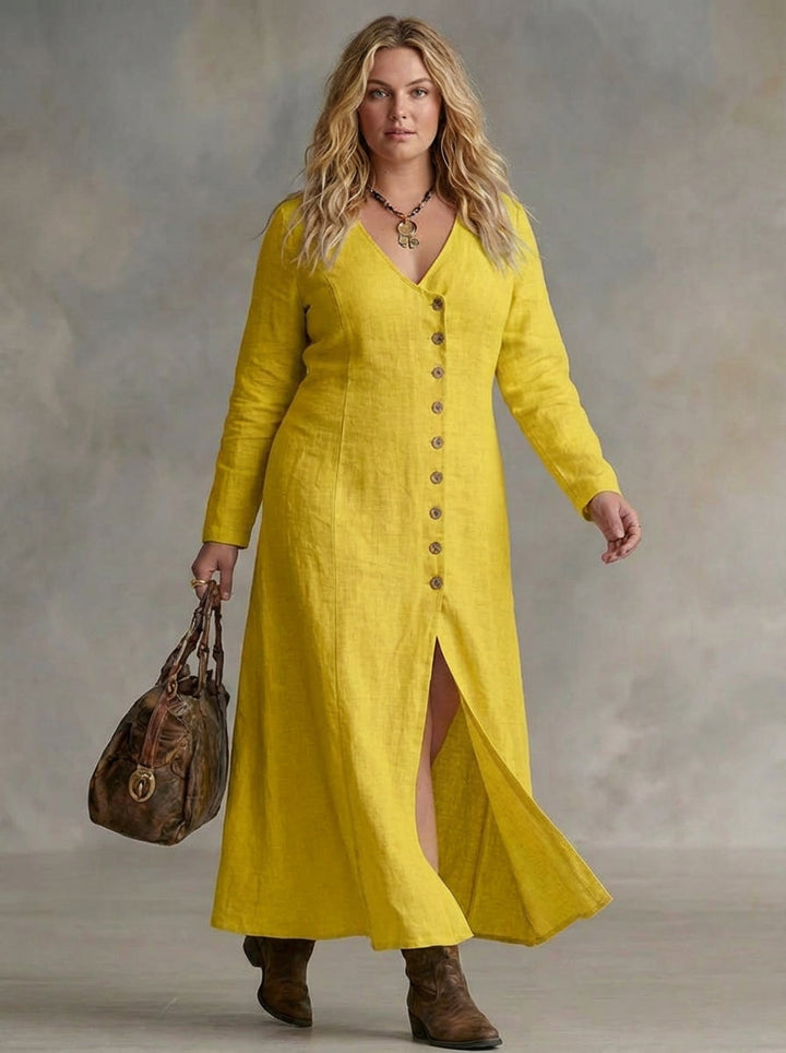Elara | Button Maxi Dress