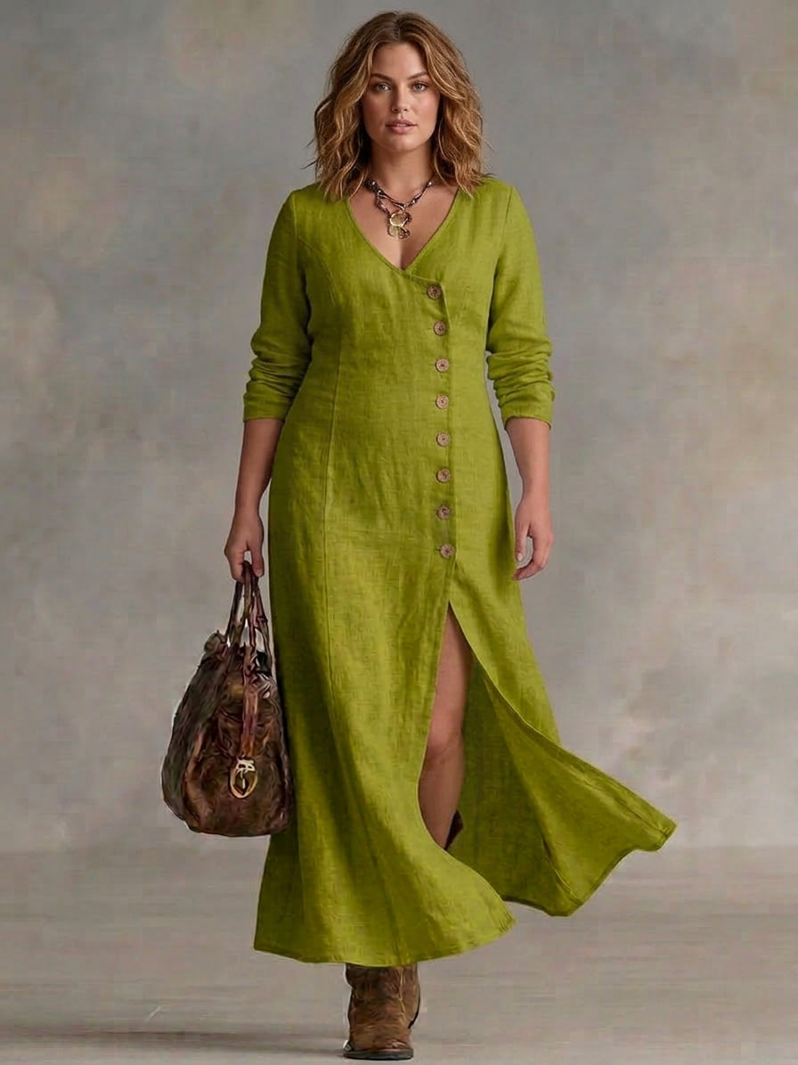 Elara | Button Maxi Dress