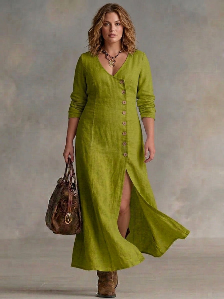 Elara | Button Maxi Dress