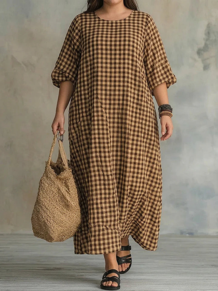 Mila | Check Maxi Dress