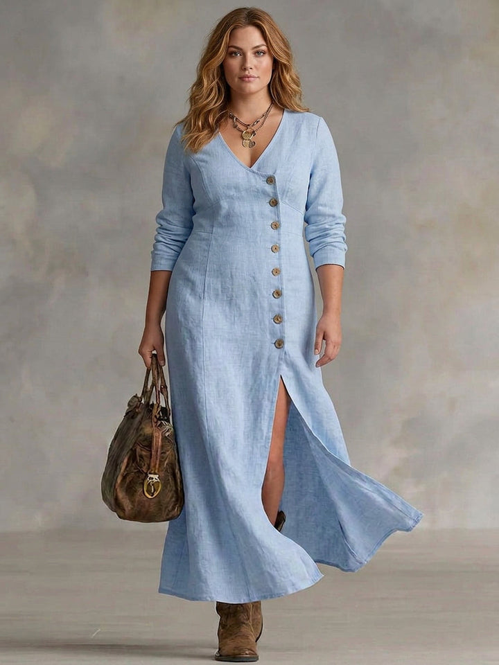 Elara | Button Maxi Dress