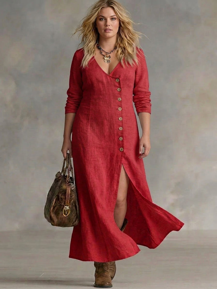 Elara | Button Maxi Dress
