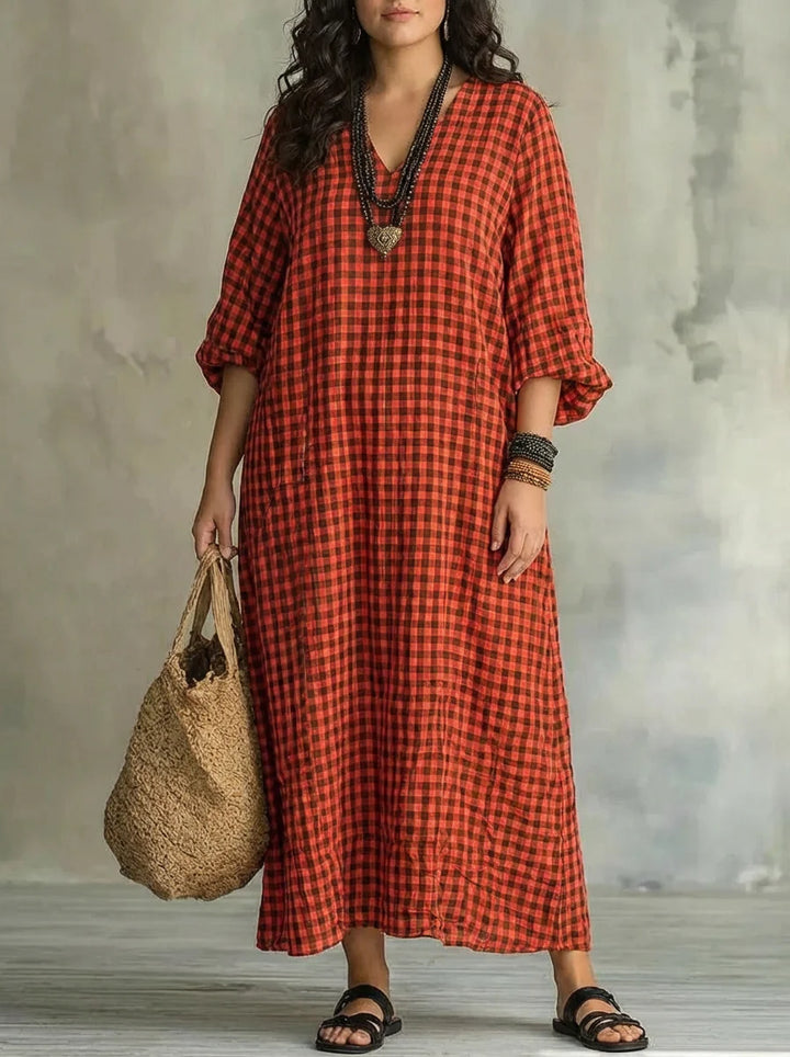 Mila | Check Maxi Dress