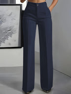 Peyton | Women's High-Waist Elastic Waistband Trousers, Comfortable Summer Trousers for Travel and Everyday Wear, Comfortable Summer Trousers for Travel and Everyday Wear - image 1