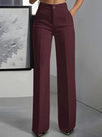 Peyton | Women's High-Waist Elastic Waistband Trousers, Comfortable Summer Trousers for Travel and Everyday Wear, Comfortable Summer Trousers for Travel and Everyday Wear - image 7
