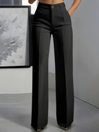 Peyton | Women's High-Waist Elastic Waistband Trousers, Comfortable Summer Trousers for Travel and Everyday Wear, Comfortable Summer Trousers for Travel and Everyday Wear - image 8