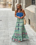 Phoebe | Women's A-Line Dress with Floral Print, Autumn Midi Dress | The Shrader Sisters