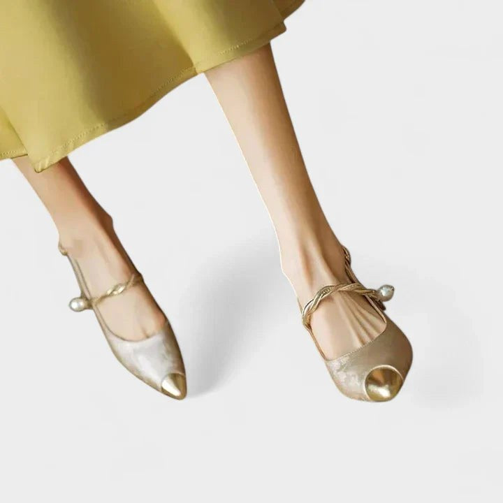 Piper | Women's Block Heel Pumps with Pearl Strap - image 5