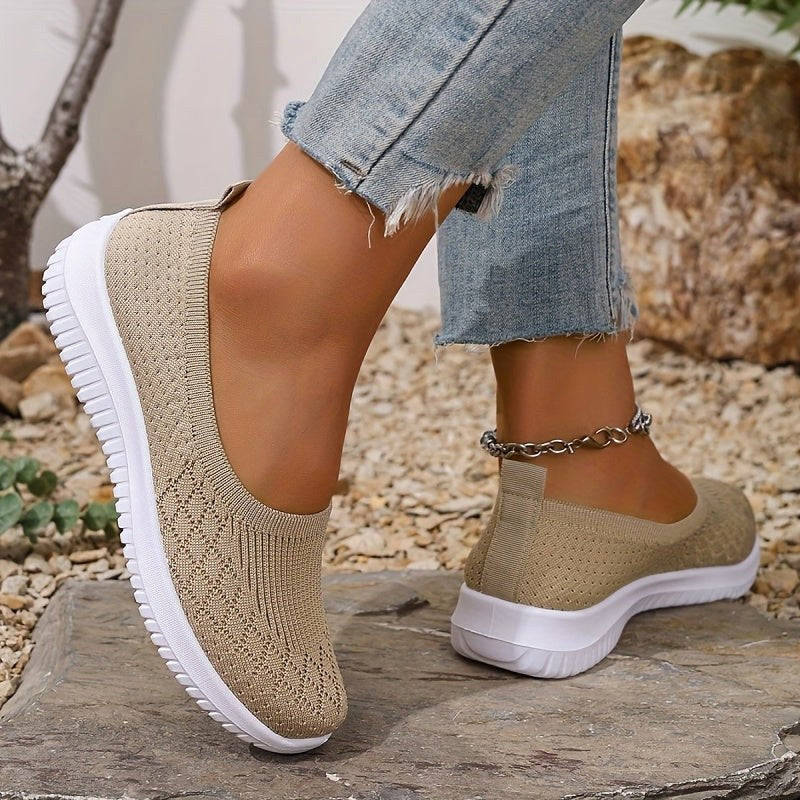 Piper | Women's Orthopedic Slip-On Sneakers - Apricot