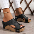Pippa | Women's Orthopedic Cushioned Sandals, Contoured Footbed Sandals | The Shrader Sisters | Black