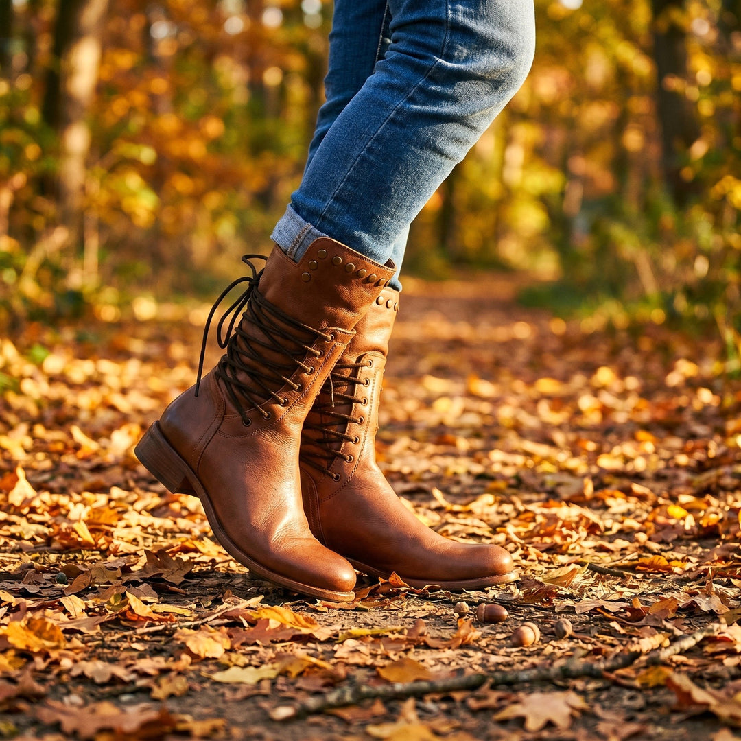 Remington | Women's Studded Lace-Up Mid-Calf Boots - image 20