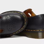 Rhianna | Women's Double Buckle Leather Mary Jane Flats, Perforated Heart Detail Flats | The Shrader Sisters