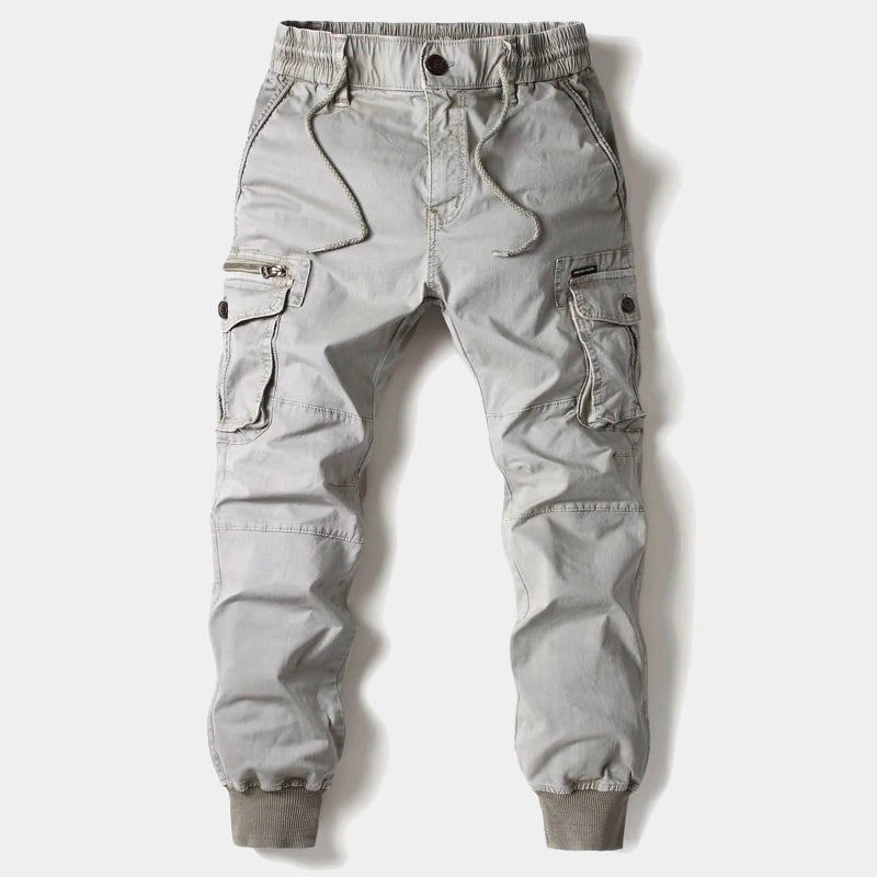 Rhys | Men's Tactical Cargo Joggers, Comfortable Relaxed-Fit Trousers | The Shrader Sisters | Black