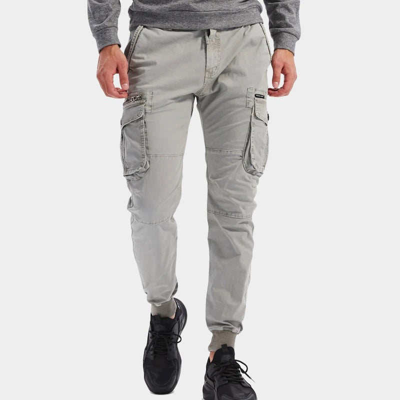 Rhys | Men's Tactical Cargo Joggers, Comfortable Relaxed-Fit Trousers | The Shrader Sisters | Green