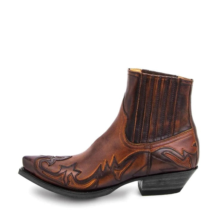 Riley | Men's Leather Cowboy Boots, Western-Style Boots | The Shrader Sisters | Brown