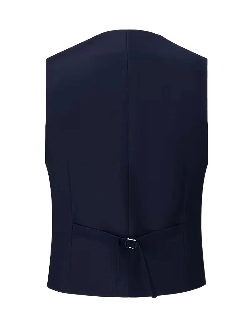 Riley | Men's Slim Fit Three-Piece Suit with Double-Breasted Waistcoat, Tailored Formal Suit | The Shrader Sisters