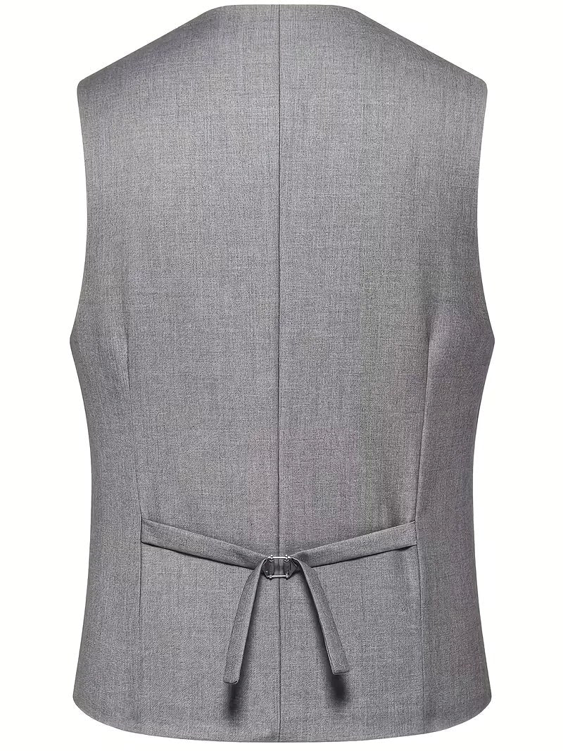 Riley | Men's Slim Fit Three-Piece Suit with Double-Breasted Waistcoat, Tailored Formal Suit | The Shrader Sisters