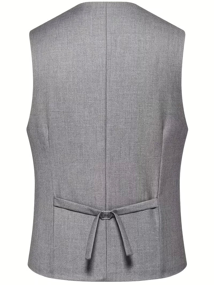 Riley | Men's Slim Fit Three-Piece Suit with Double-Breasted Waistcoat, Tailored Formal Suit | The Shrader Sisters