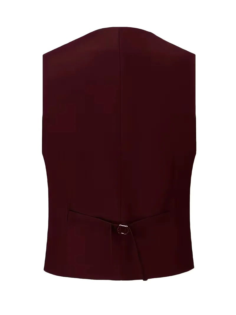 Riley | Men's Slim Fit Three-Piece Suit with Double-Breasted Waistcoat, Tailored Formal Suit | The Shrader Sisters