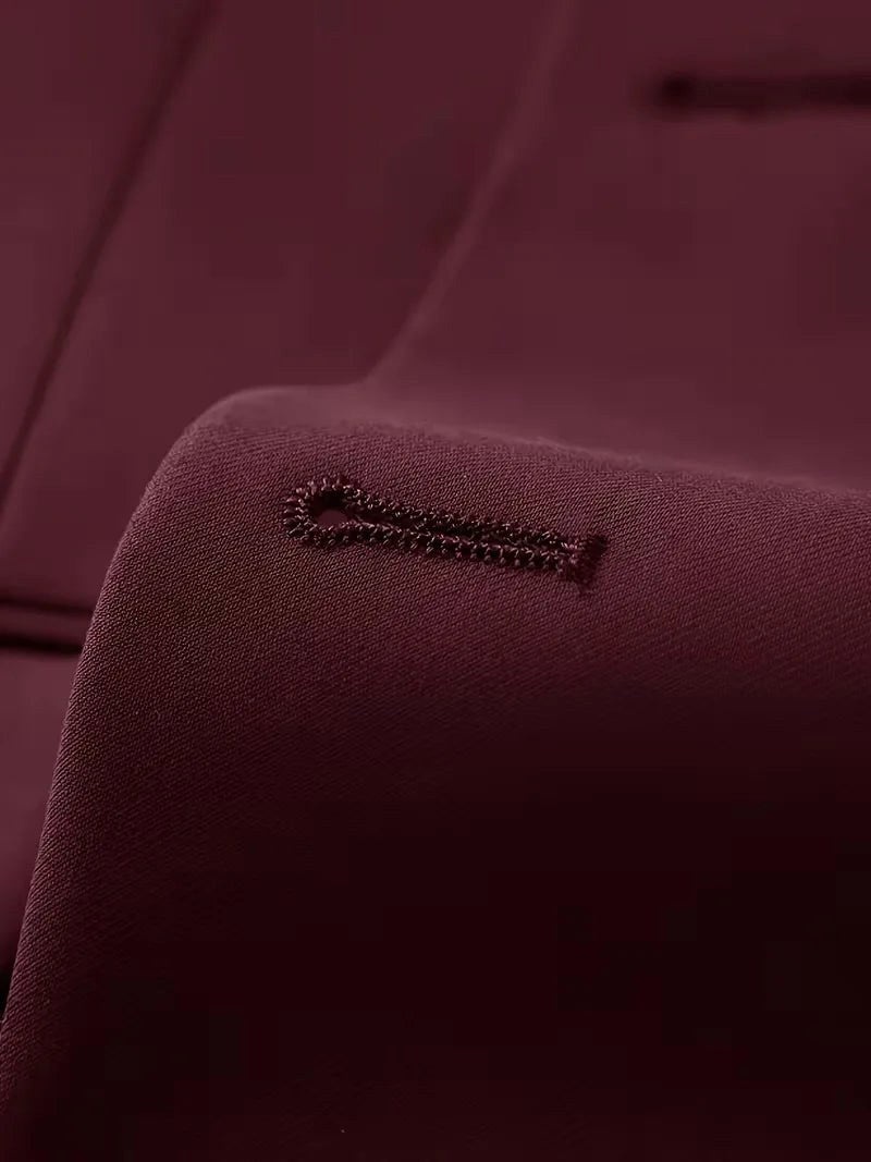 Riley | Men's Slim Fit Three-Piece Suit with Double-Breasted Waistcoat, Tailored Formal Suit | The Shrader Sisters