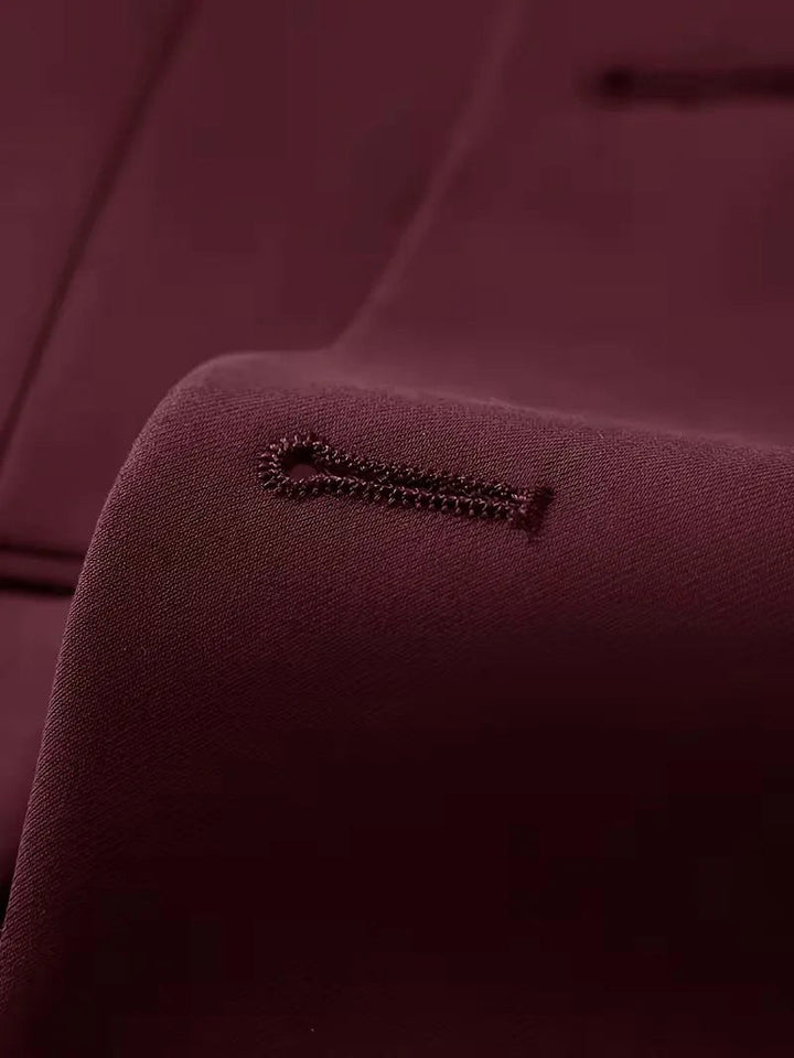 Riley | Men's Slim Fit Three-Piece Suit with Double-Breasted Waistcoat, Tailored Formal Suit | The Shrader Sisters