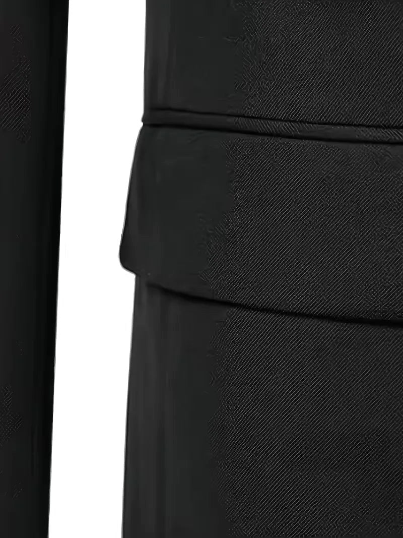 Riley | Men's Slim Fit Three-Piece Suit with Double-Breasted Waistcoat, Tailored Formal Suit | The Shrader Sisters