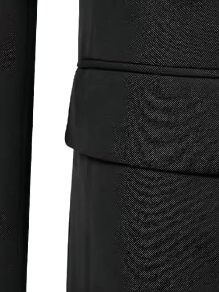 Riley | Men's Slim Fit Three-Piece Suit with Double-Breasted Waistcoat, Tailored Formal Suit | The Shrader Sisters