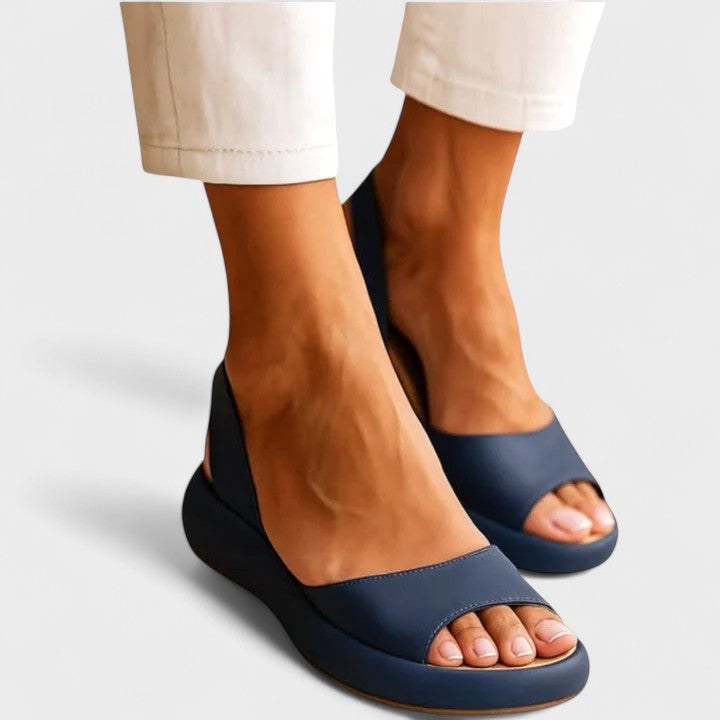 Riley | Women's Comfortable Flat Sandals - Blue