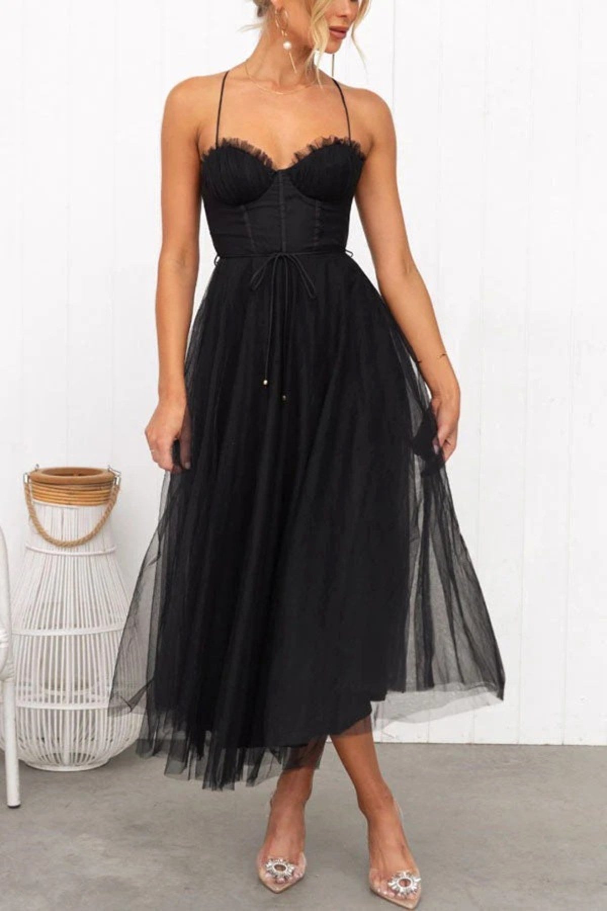 Riley | Women's Elegant Flowing Midi Dress, Flowy Summer Occasionwear for Holidays and Special Events, Flowy Summer Occasionwear for Holidays and Special Events - image 1