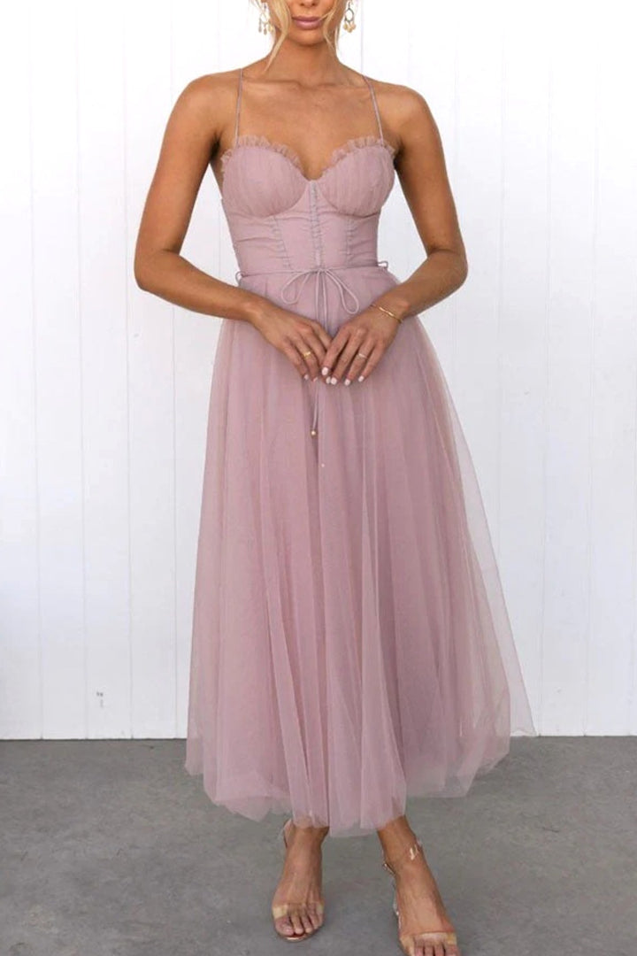 Riley | Women's Elegant Flowing Midi Dress - image 3