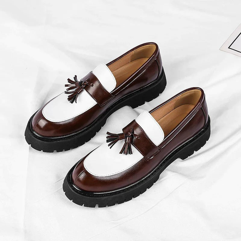 Riley | Women's Leather Loafers with Tassel Accent, Elegant Summer Footwear for Holidays and Smart Occasions, Elegant Summer Footwear for Holidays and Smart Occasions - Brown
