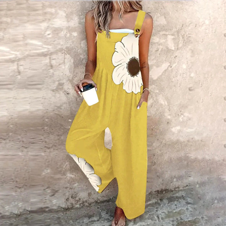 Riley | Women's Printed Denim Jumpsuit - image 7