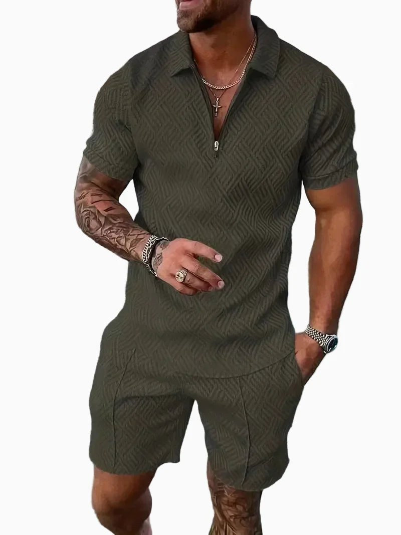 Rory | Men's Polo Shirt and Shorts Set, Modern Two-Piece Casual Set | The Shrader Sisters