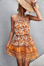Rose | Women's Floral A-Line Dress with High Waist, Off-Shoulder Summer Dress | The Shrader Sisters