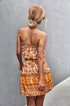 Rose | Women's Floral A-Line Dress with High Waist, Off-Shoulder Summer Dress | The Shrader Sisters
