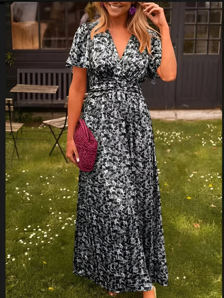Roselyn | Women's Short Sleeve Floral Maxi Dress - image 10