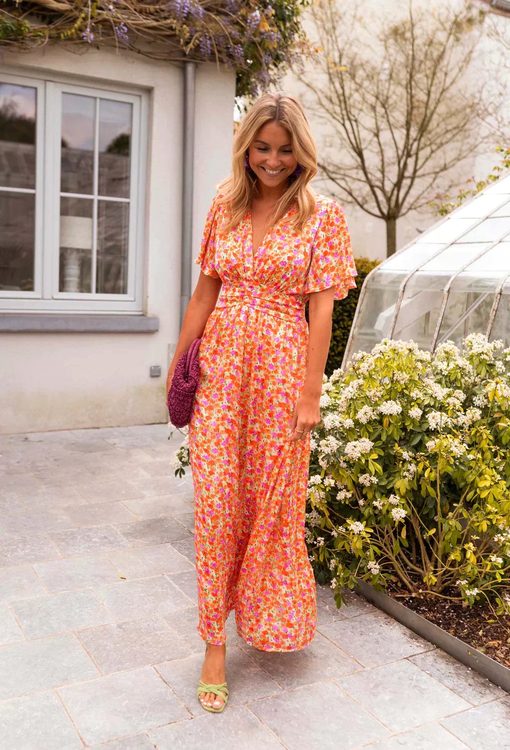 Roselyn | Women's Short Sleeve Floral Maxi Dress - image 6