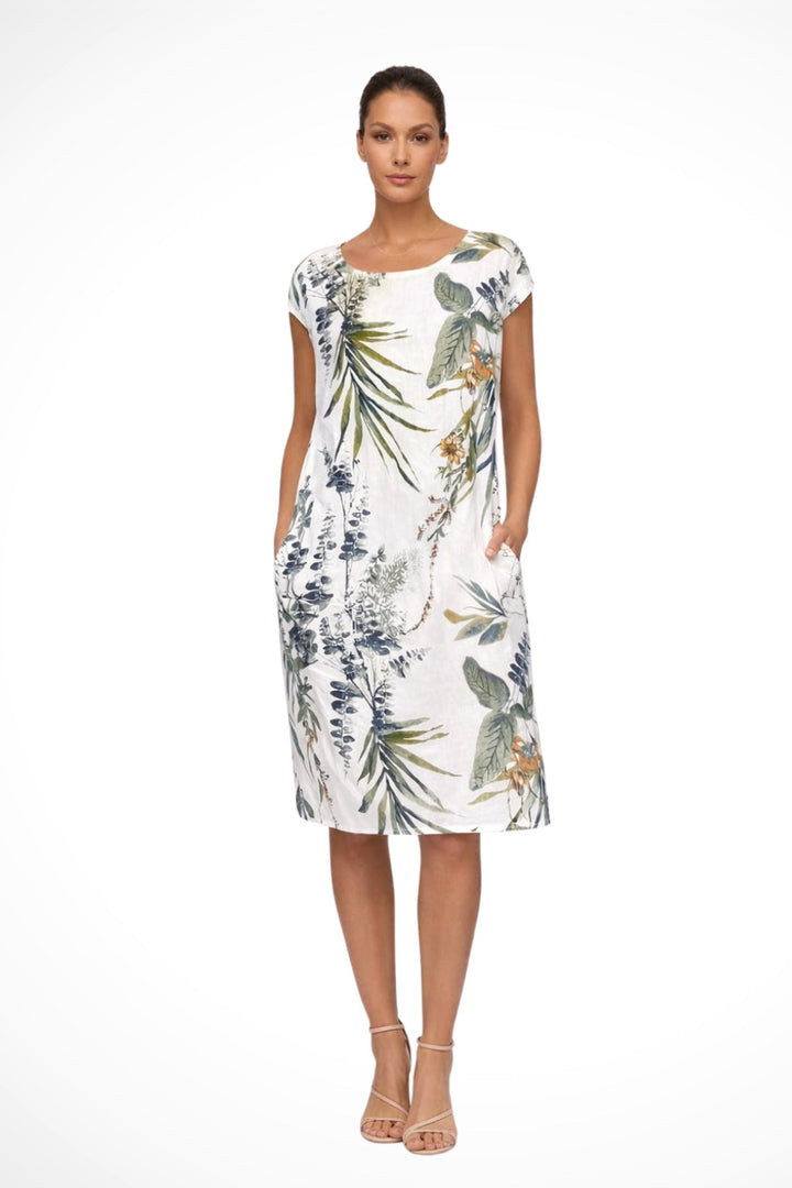 Rowan | Women's Botanical Print Sleeveless Shift Dress - image 1