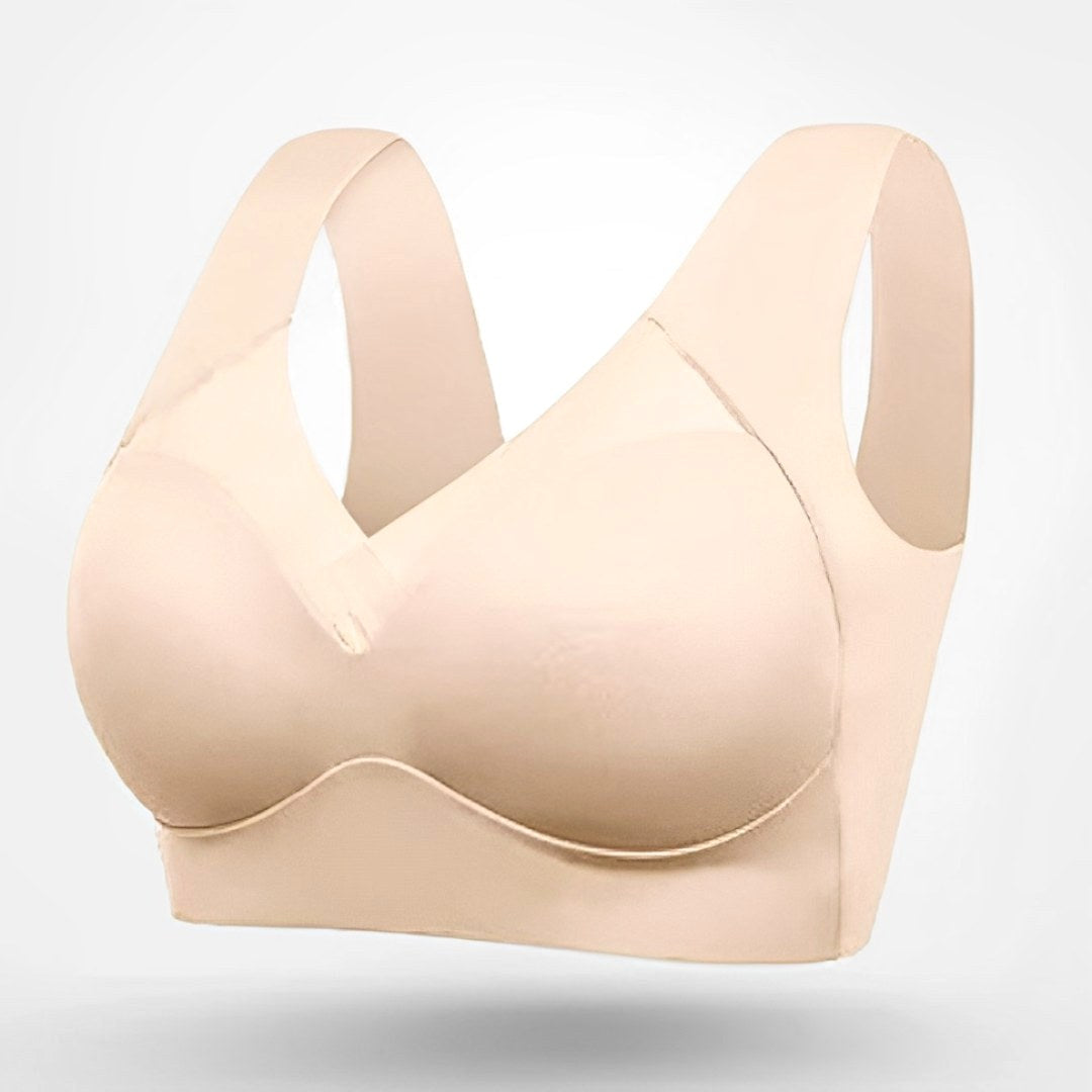 Roxanne | Women's Seamless Bra with Adjustable Straps, Wire-Free Support Bra | The Shrader Sisters | Beige