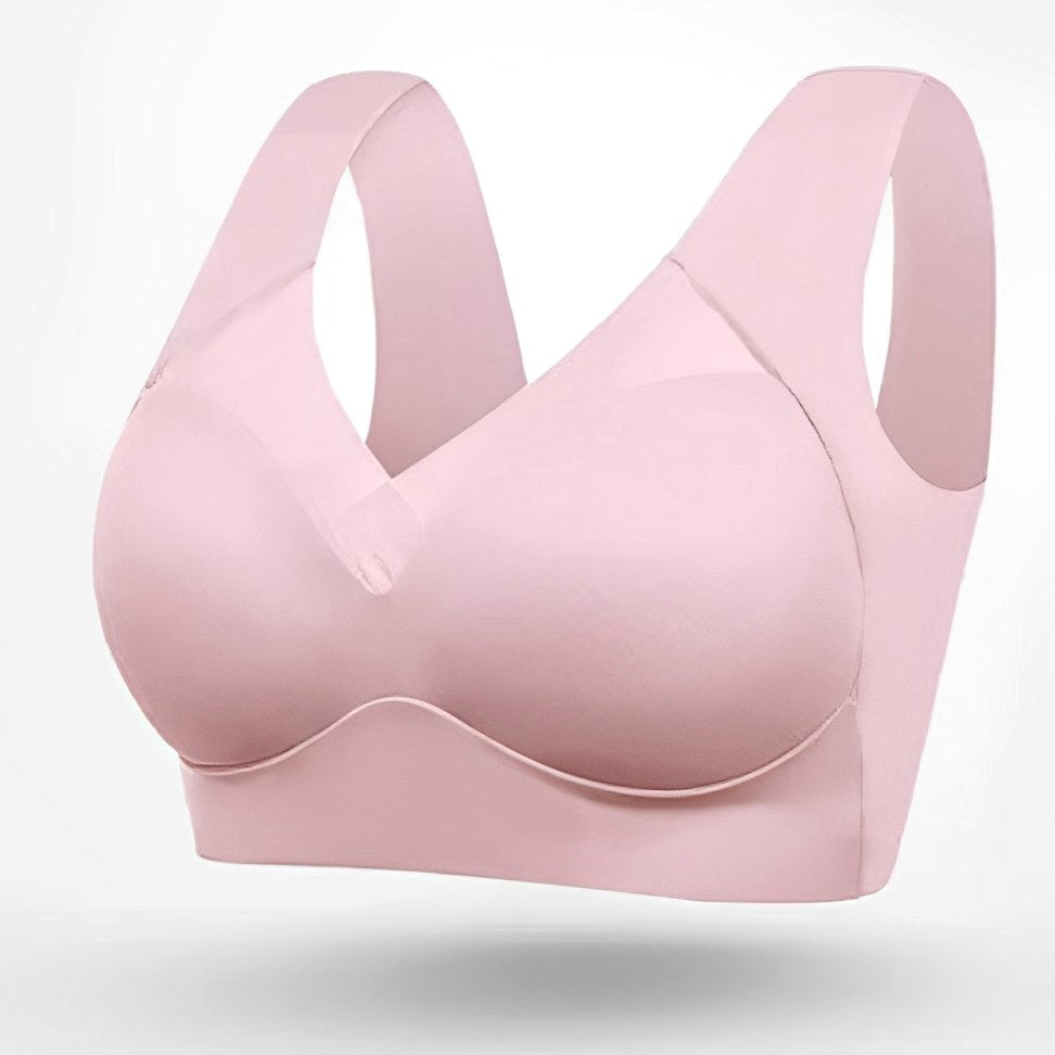 Roxanne | Women's Seamless Bra with Adjustable Straps, Wire-Free Support Bra | The Shrader Sisters | Light blue
