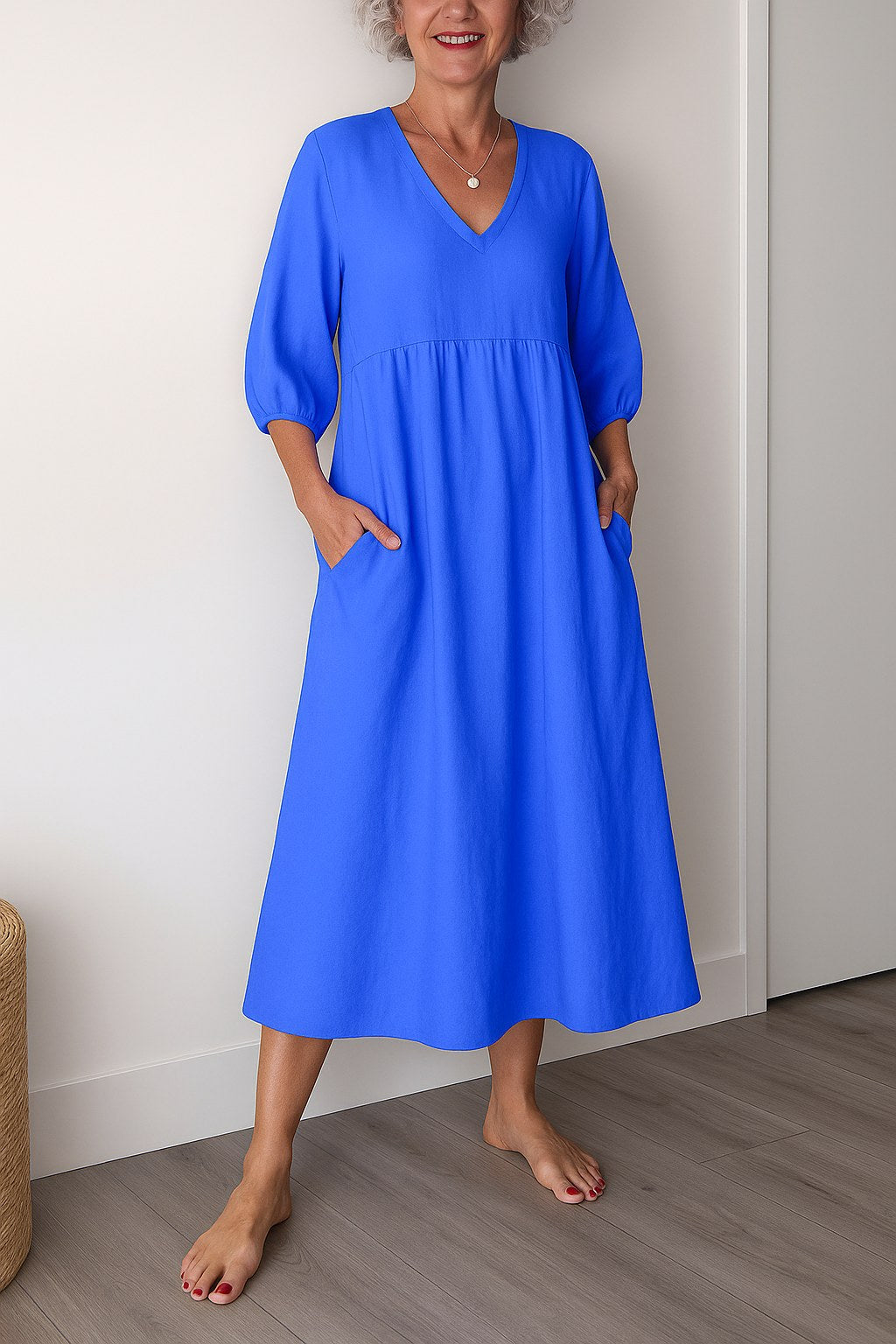 Ruby | Women's Timeless Draped Comfort Dress - Black
