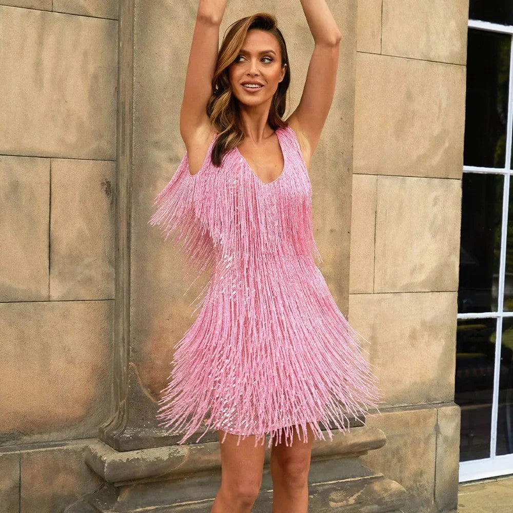 Saskia | Women's A-Line Midi Cocktail Dress, Structured Bodice Evening Dress | The Shrader Sisters