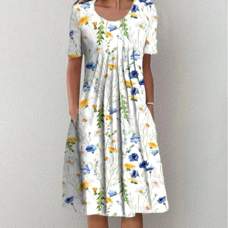 Savannah | Women's Casual Floral Midi Dress - image 17
