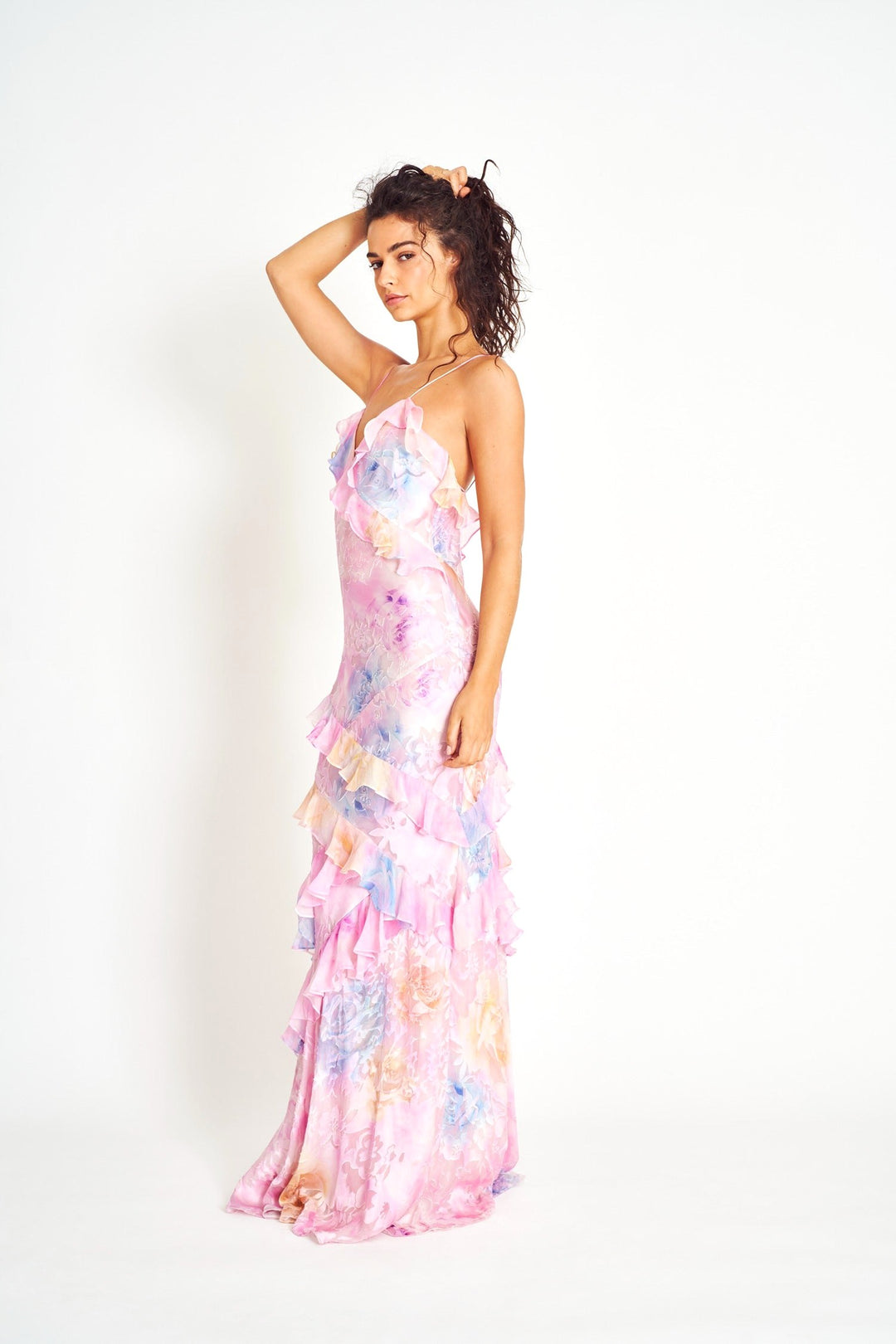 Savannah | Women's Floral Maxi Dress with Ruffled Hem - image 12