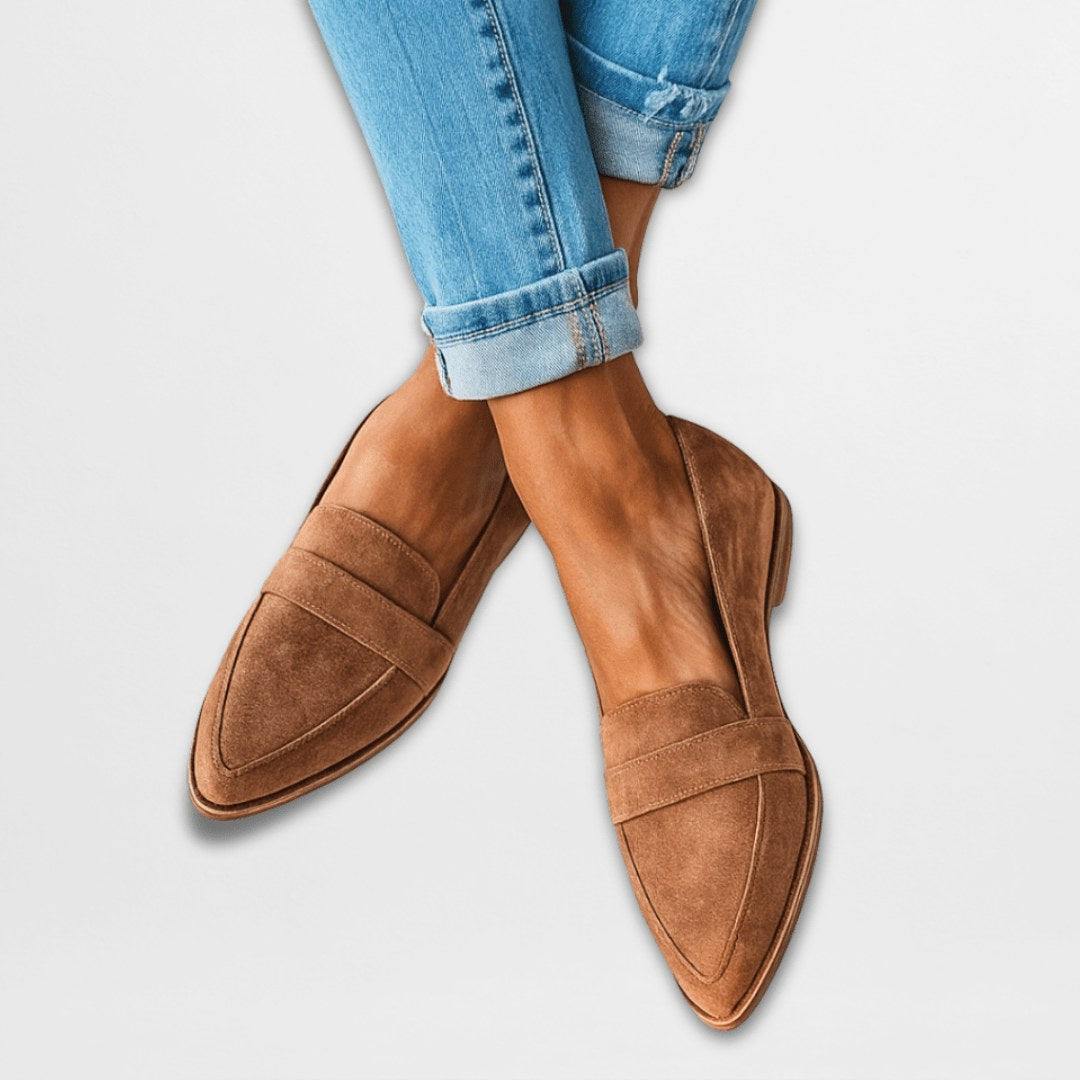 Savannah | Women's Orthopedic Soft Suede Loafers - Khaki