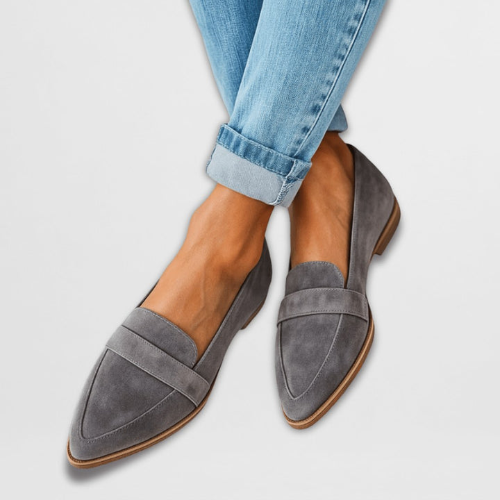 Savannah | Women's Orthopedic Soft Suede Loafers - Gray
